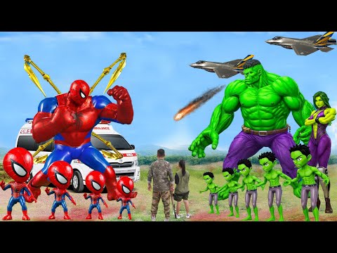 Rescue SUPERHERO All Family HULK & Family SPIDERMAN, SUPER-GIRL: Back from the Dead SECRET - FUNNY