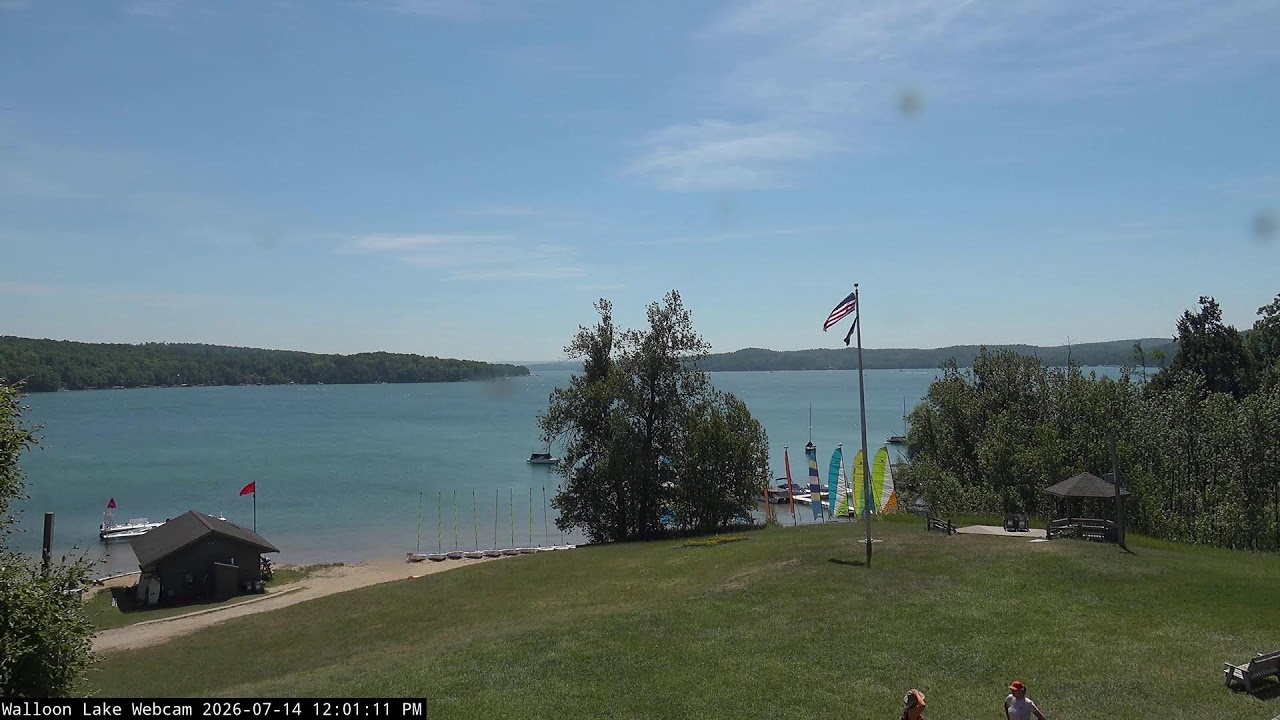 Live webcam view of Playa y Vela en el Lago Walloon