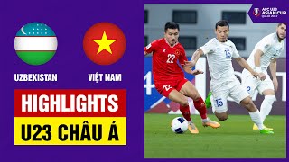 Highlights: U23 Uzbekistan - U23 Việt Nam | Vùi dập 3 bàn không kịp thở, kết quả không bất ngờ