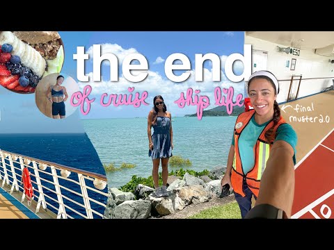 The End Of My World Cruise Ship Contract 🌊🩵 last of my duties, quality cast time + lots of emotions