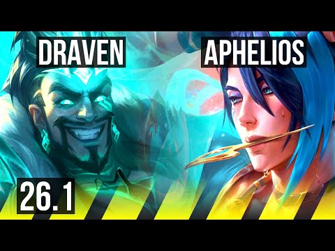 DRAVEN & Pyke vs APHELIOS & Leona (ADC) | 4k gold comeback, 45K damage | KR Grandmaster | 26.1