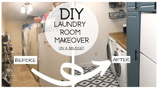 DIY Laundry Room Makeover On A Small Budget | Thrifty Ideas