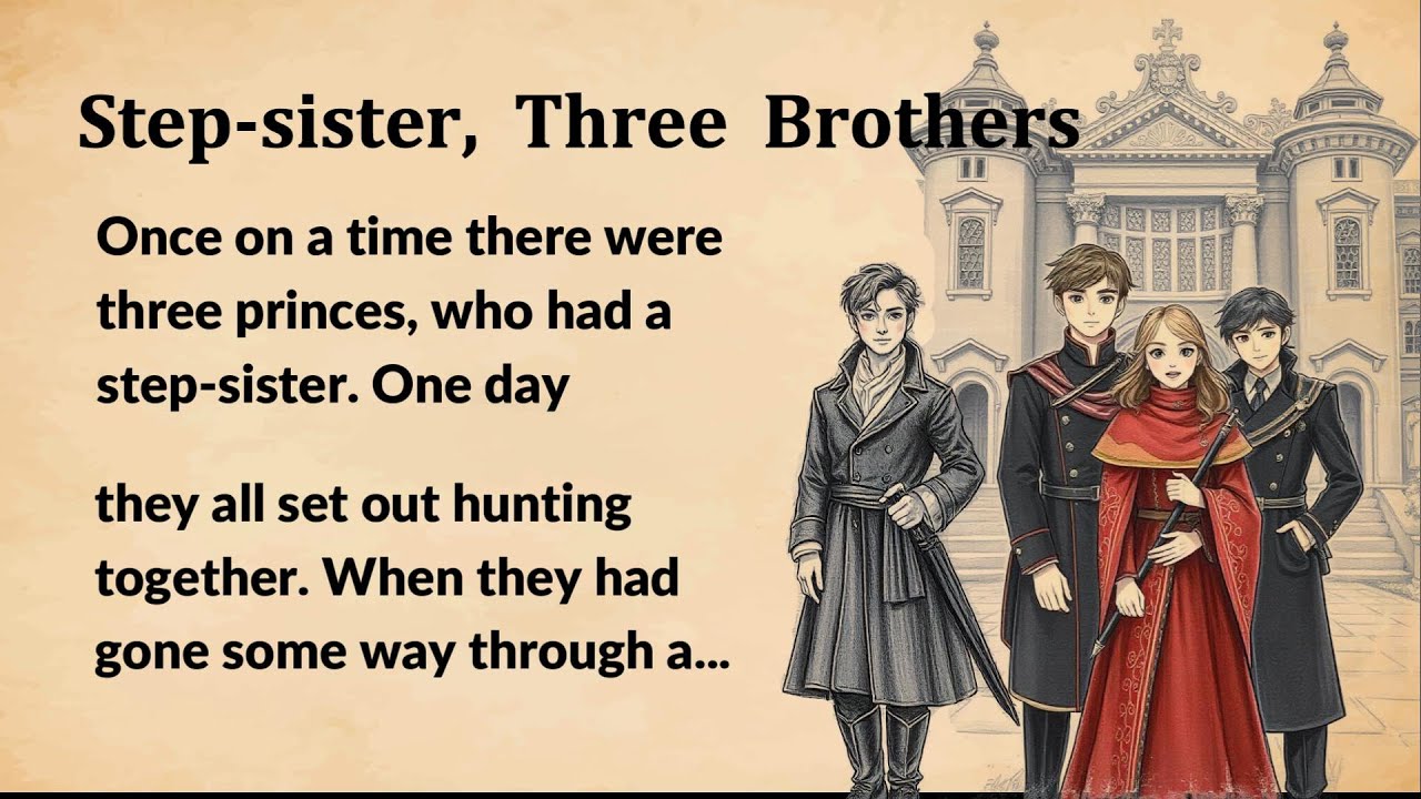 Learn English through Story Level 1 |   Step-sister, Three Brothers  - english story with subtitles