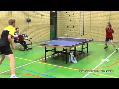 TTV Appelscha 2 - TTV Delta Impuls 1 (Noordelijke 2e Divisie, 07-03-2014)