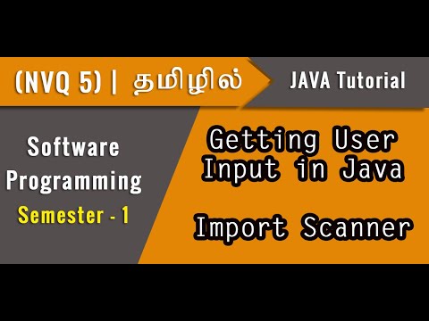 Getting User Input In Java Nvq 5 Scanner Software Programming