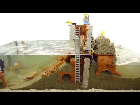 Original Dam Breach Video - Sand Mini Bricks LEGO Minifigs Dam Failure