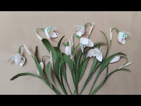 How To Make Snowdrop Paper Flowers - Craft Tutorial - Lana Paper Flowers