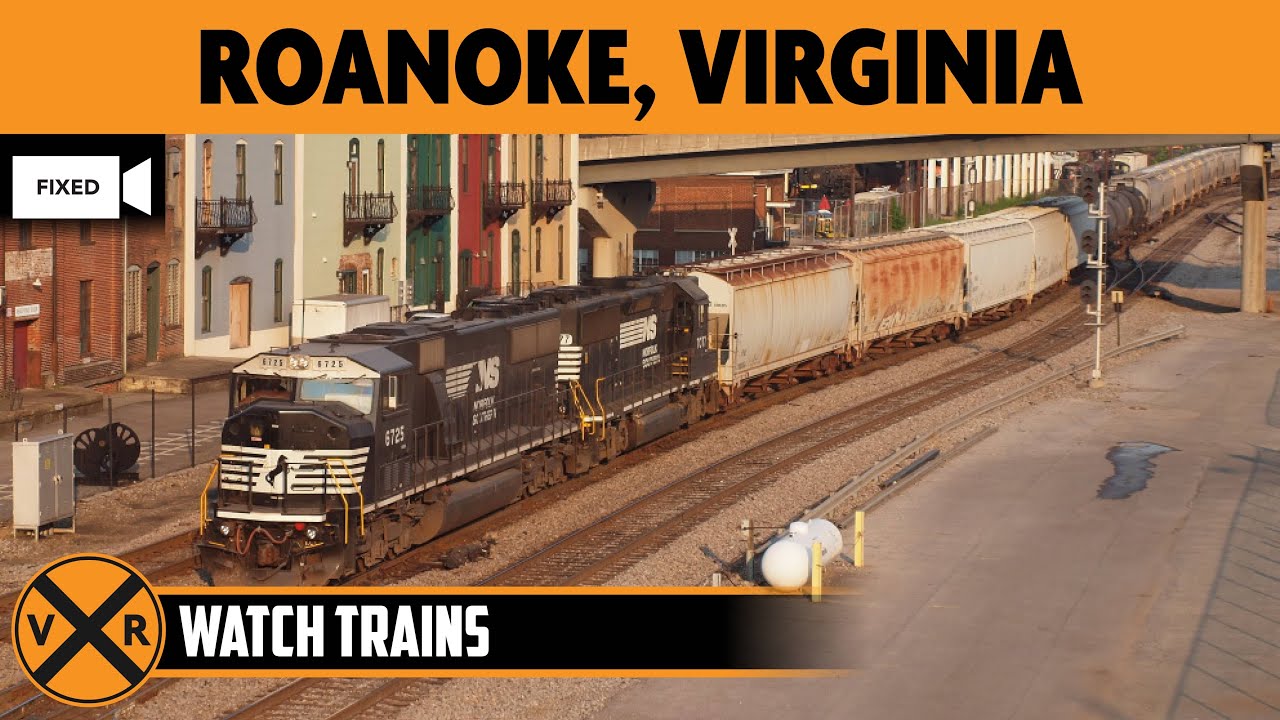 Live webcam view of Trenes en el Patio Este de Roanoke