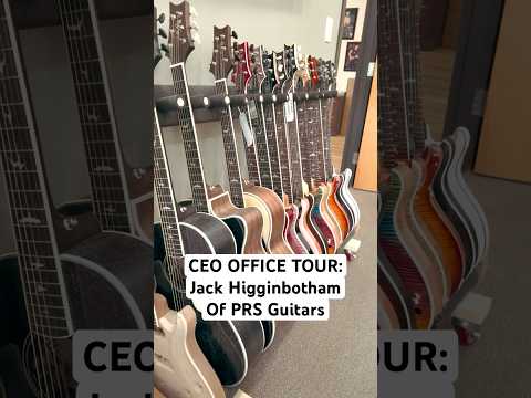 PRS CEO Jack Higginbotham의 사무실에 남은 목공과 밴드의 흔적