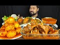HUGE SPICY MUTTON CURRY, LOTS OF EGG CURRY, GRAVY, BRINJAL FRY, RICE, SALAD ASMR MUKBANG EATING ||