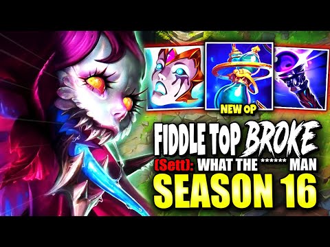 Meet My New MAX DAMAGE FIDDLESTICKS TOP LANE Season 16 Build ~ 30%+ BONUS DMG 💀💀 | s16 Gameplay