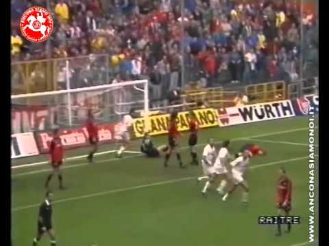 Genoa-Ancona 4-4 - 1992/93   - Gol storico 4-4 doppia rovesciata Centofanti-Agostini
