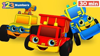 123 RACE! - New Show | Learn numbers for kids | Numbers Song | Counting 1 to 10 | Vehicles for Kids