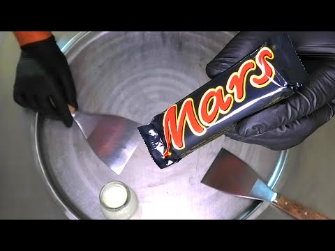 MARS Ice Cream Rolls | how to make Ice Cream with Mars Chocolate Bar / Fried rolled ice cream | ASMR