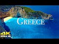FLYING OVER GREECE 4K UHD Amazing Beautiful Nature Scenery With Relaxing Music For Stress Relief