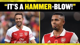 "IT'S A HAMMER-BLOW!" 🔥 Matthew Upson believes Arsenal losing Gabriel Jesus is a BLOW to the title!