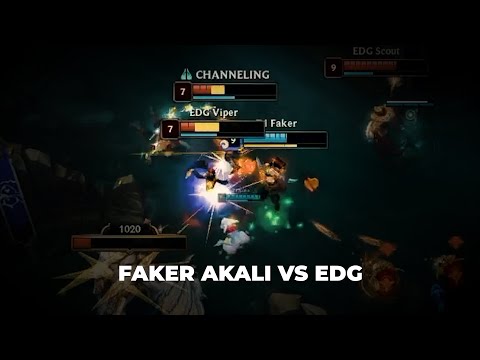 Faker Akali vs EDG 1v2 | T1 Faker