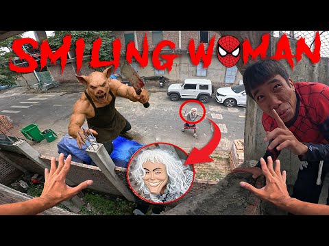 ESCAPING SMILING WOMAN 75.0 | Parkour Pov Horror Film| By B2F Viet Nam