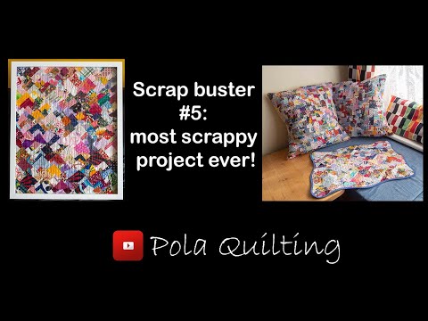 Scrap buster #5: most scrappy project ever! - leftover fabric ideas, easy patchwork.