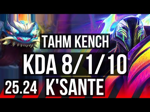 TAHM KENCH vs K'SANTE (TOP) | 8/1/10 | KR Challenger | 25.24