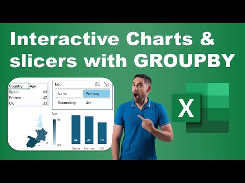 Excel: Unlock Interactive Insights with GROUPBY, Charts & Slicers!