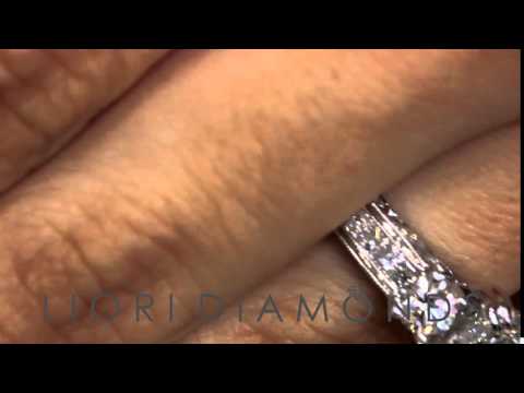 ER-1028 - 4.22 Carat H-SI1 Certified Radiant Cut Diamond Engagement Ring 18k White Gold