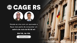 EA CAGE RS - Estude ao vivo com um aprovado e fique mais perto de conquistar um salário de + 35k