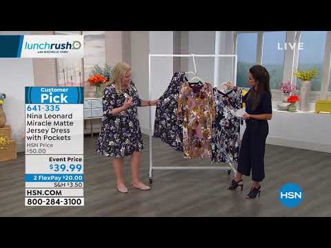 Nina Leonard Miracle Matte Jersey Dress with Pockets