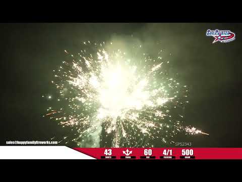 2023 new 500g cake 43shots vaious effects SP52343 by Happy Family Fireworks Skypainter Fireworks