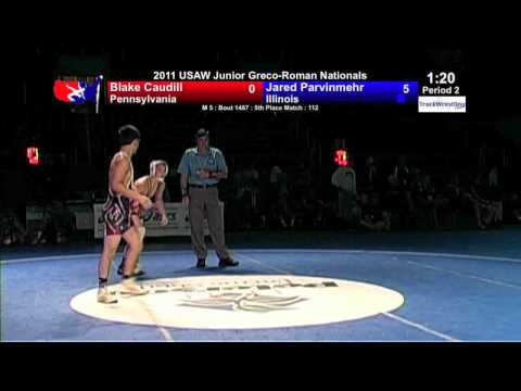 Junior Greco 5th 112 - Jared Parvinmeher (IL) vs. Blake Caudill (PA)