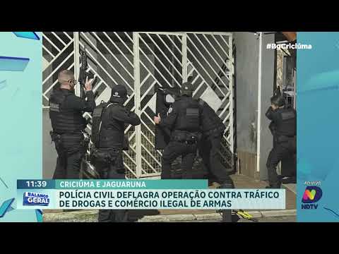 Operação mira tráfico de drogas e armas em Criciúma e Jaguaruna