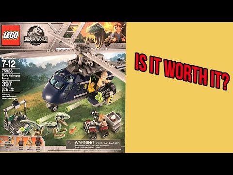 Lego Jurassic World Blues Helicopter Pursuit 75928
