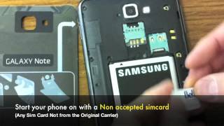 How to Unlock Samsung Galaxy Note SGH-i717 4G LTE from Telus & Bell by Unlock Code