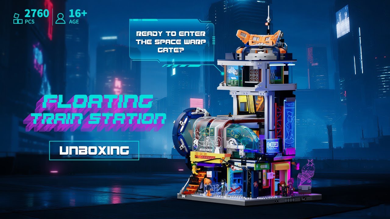Lumibricks Floating Train Station mit LED-Beleuchtung Lumibricks Floating Train Station mit LED-Beleuchtung