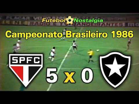 São Paulo 5 x 0 Botafogo - 20-11-1986 ( Campeonato Brasileiro )