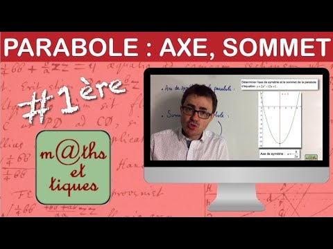 Déterminer les caractéristiques d'une parabole (sommet, axe de symétrie) - Première
