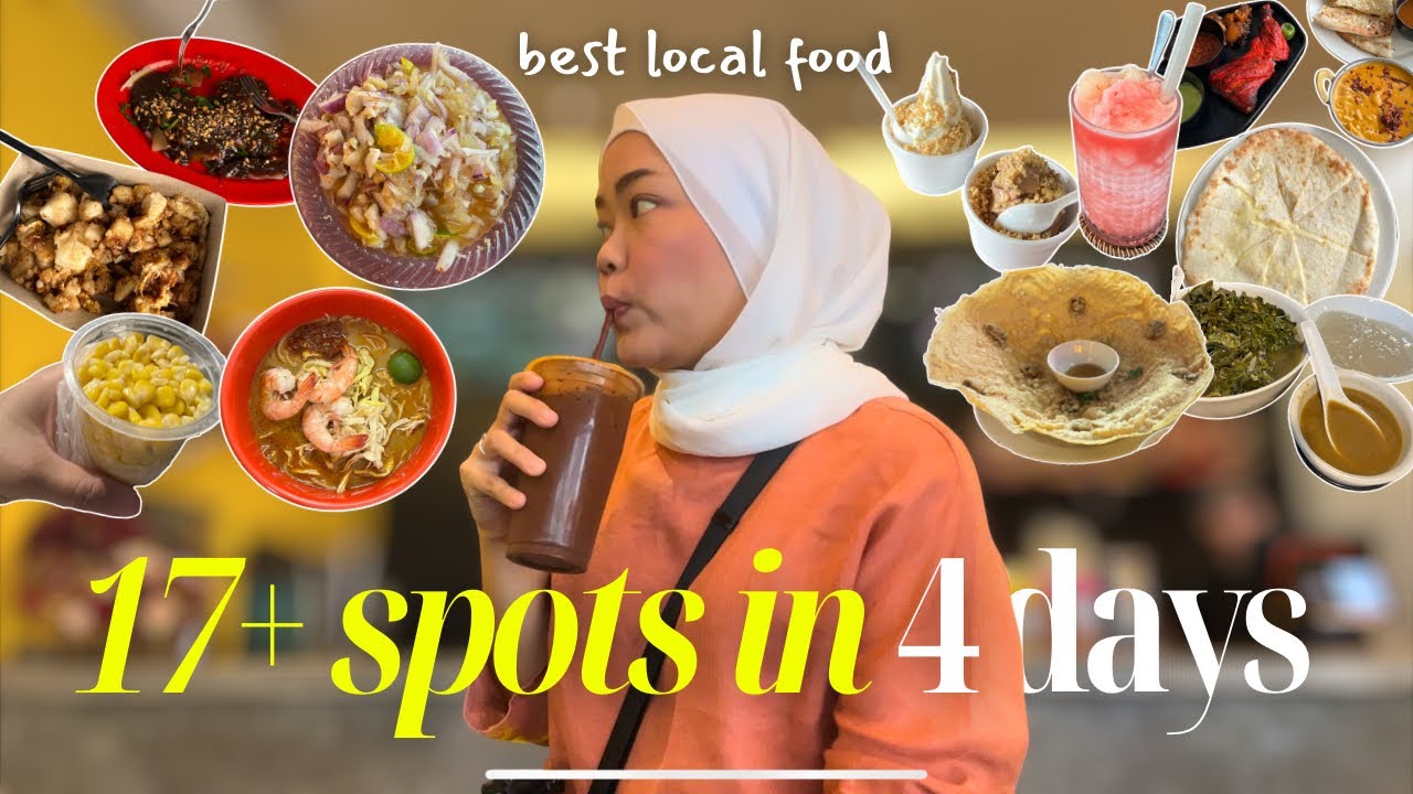 everything i ate in kuching sarawak - travel food vlog malaysia