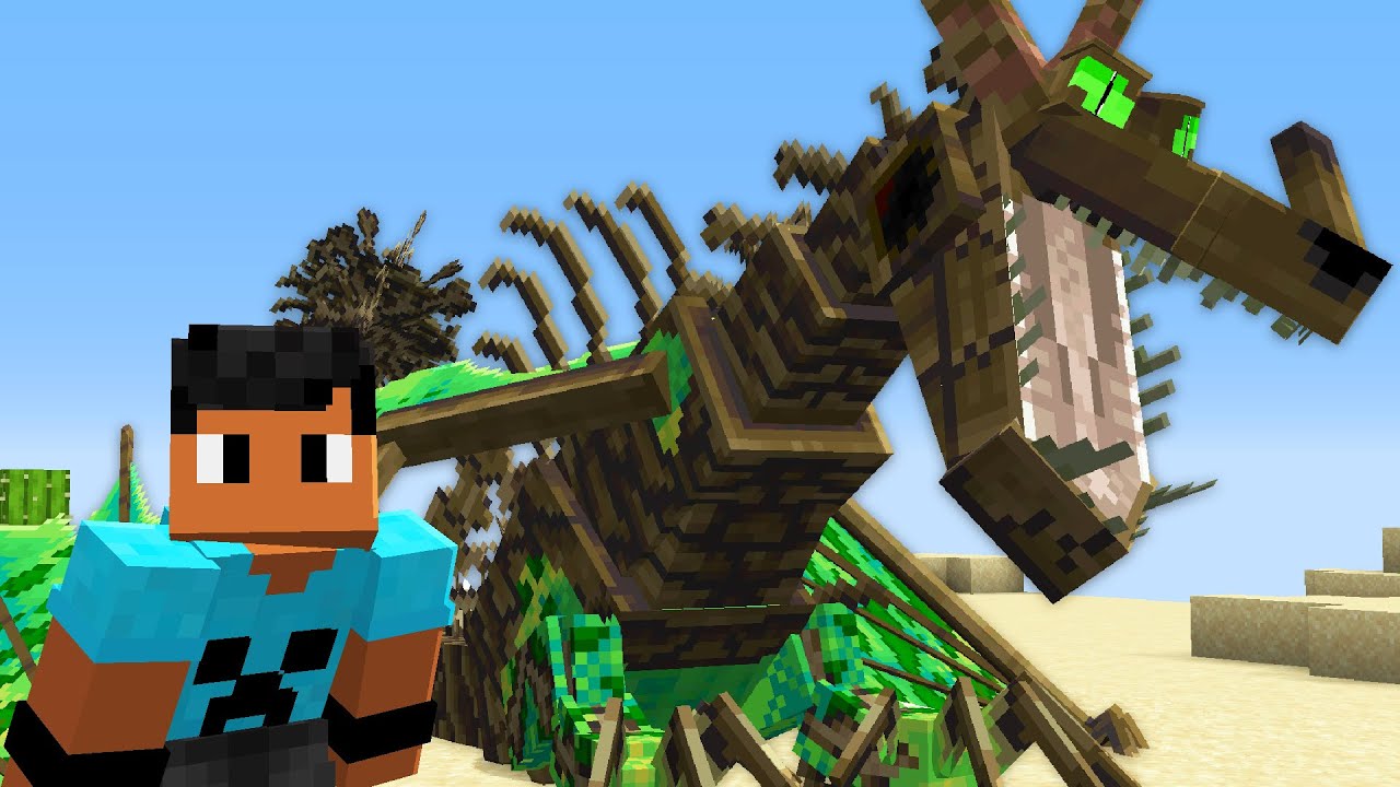 CRIEI UM DRAGÃO IMORTAL FEITO SÓ DE OSSOS NO MINECRAFT