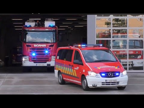 55X Brandweer Antwerpen Post Noord met spoed naar diverse Interventies in Antwerpen