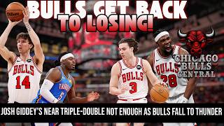 Josh Giddey’s Triple-Double Not Enough as Bulls Fall to Thunder 116-108