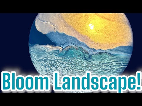 #278 How To Do A Bloom Lanscape! So Beautiful! Bloom Technique/ Pour Painting