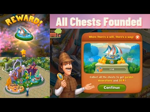 Gardenscapes All Chests Founded Walkthrough