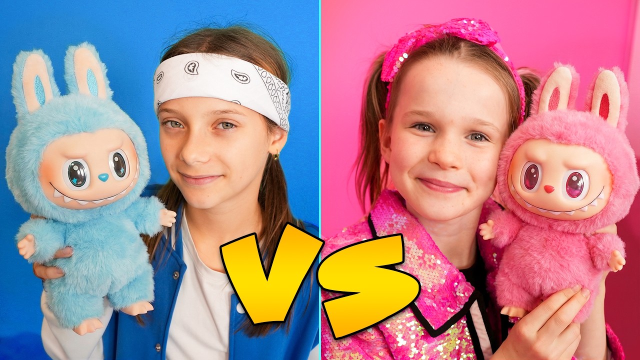 Building a Magic Home for Labubu | Pink vs Blue DIY Craft Challenge & More Adventures