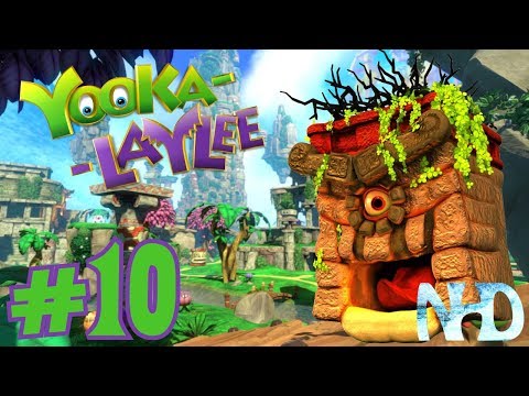 Let's Play Yooka-Laylee (pt10) Tribalstack Tropics - The Great Rampo (boss)