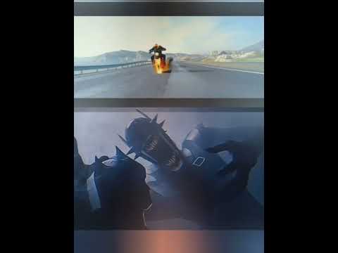motoqueiro fantasma vs Batman que ri