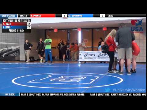 60 kg R16 - Rachel Hale (King) vs. Sonia Beri (McKendree)