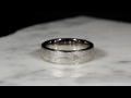 video - 6mm Iced Platinum Mokume Wedding Band