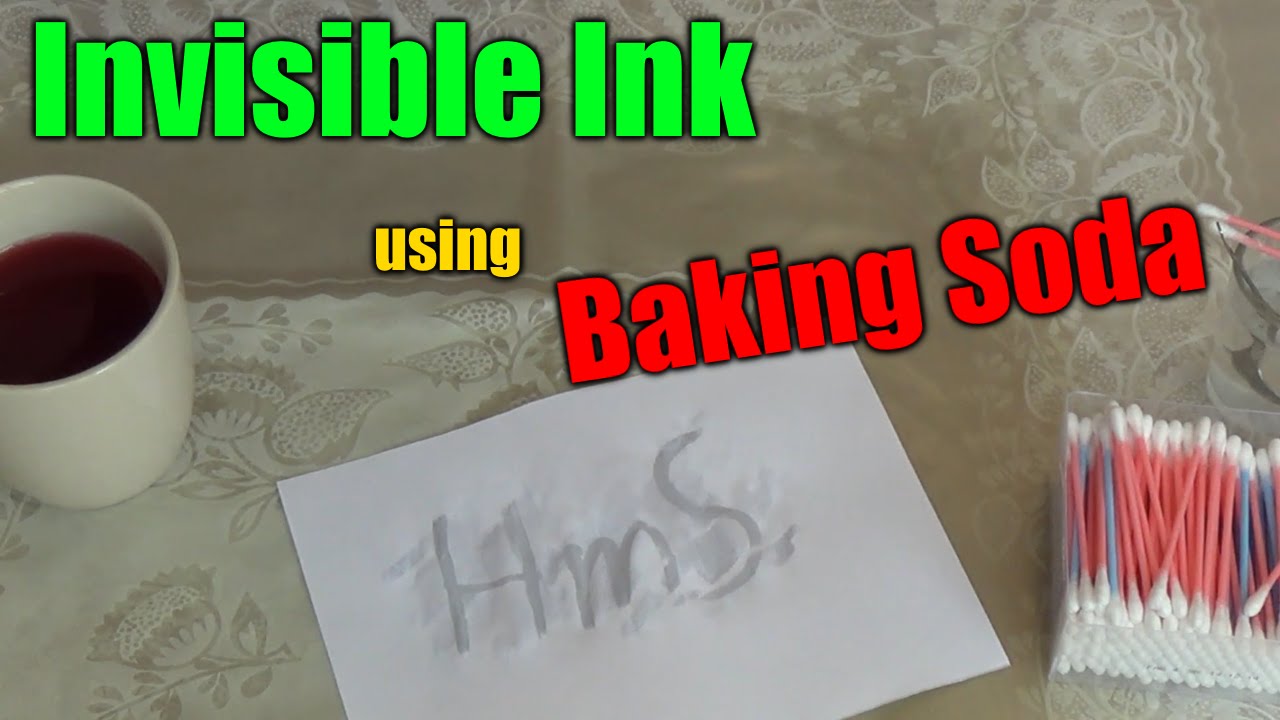 How to make invisible ink with baking soda?
