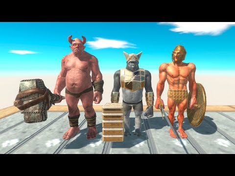 Achilles, Ghor Hammer, Ogre Lord Death Run - Animal Revolt Battle Simulator