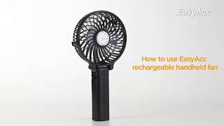 How to use EasyAcc rechargeable handheld fan